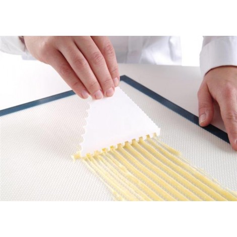 Skrobka do ciasta trójkątna grzebień - zestaw 6 szt., HENDI, wąski rozstaw, 6 szt., 110x110x(H)mm