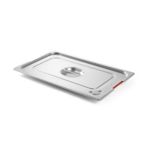 POKRYWKA DO POJEMNIKÓW GN Z USZCZELKĄ SILIKONOWĄ Z WYCIĘCIEM NA UCHWYTY GN 1/6 - 176x162