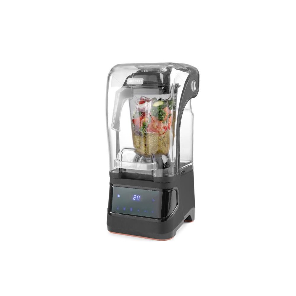 Blender barmański elektroniczny z obudową wyciszającą, HENDI, 2,5L, czarny, 220-240V/1680W, 250x300x(H)546mm