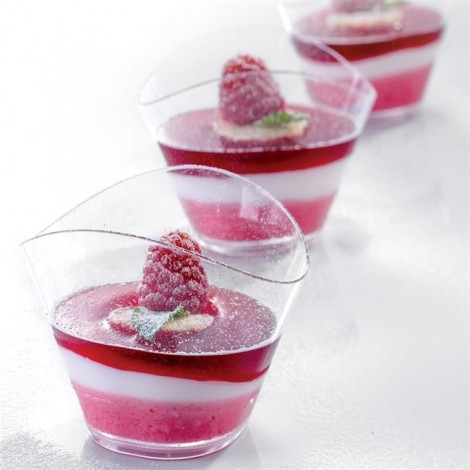 Naczynie do przekąsek fingerfood w kształcie fali - jednorazowe zestaw 100 szt. 120l