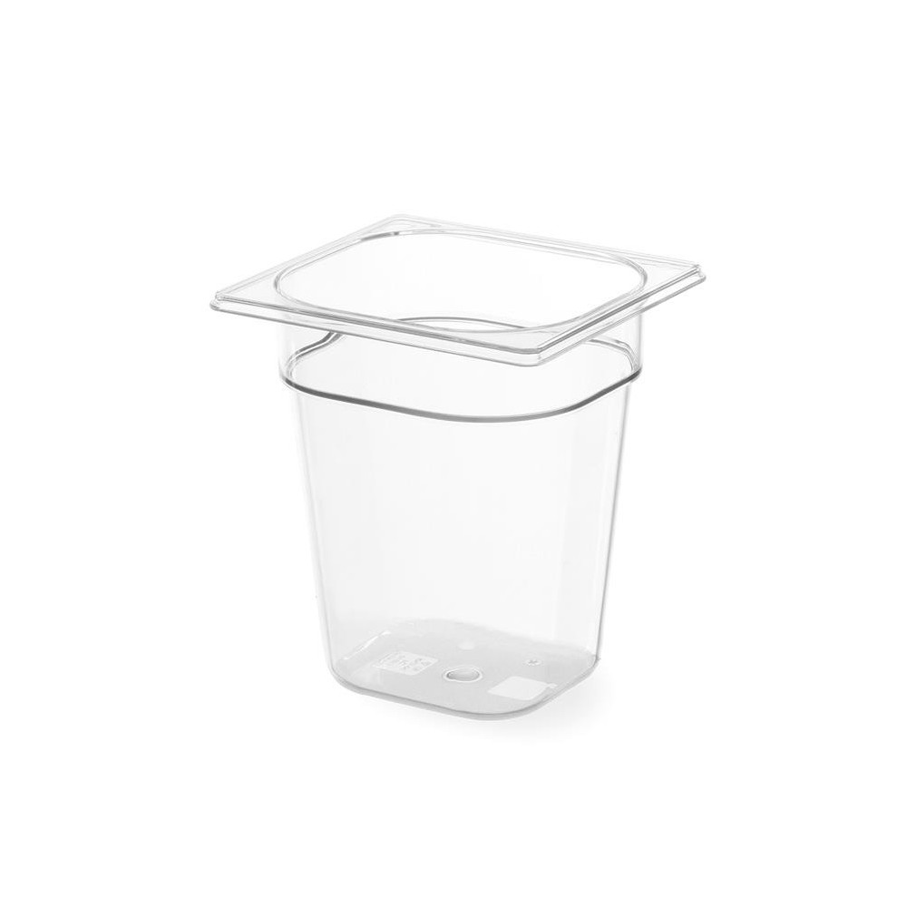 Pojemnik GN 1/6 z poliwęglanu, HENDI, Profi Line, GN 1/6, 3,4L, transparentny, 176x162x(H)200mm