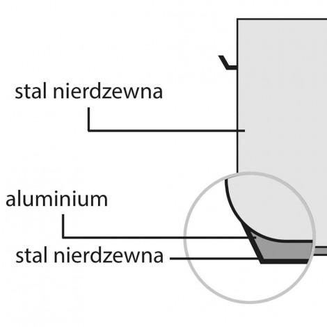 Garnek średni bez pokrywki, stalowy, ø 280 mm, V 11.1 l