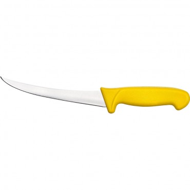 Nóż do oddzielania kości, zagięty, HACCP, żółty, L 150 mm