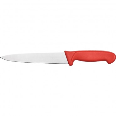Nóż do krojenia, HACCP, czerwony, L 180 mm
