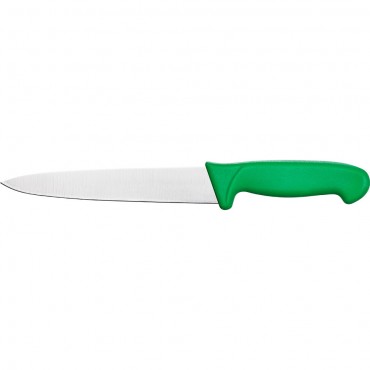 Nóż do krojenia, HACCP, zielony, L 180 mm