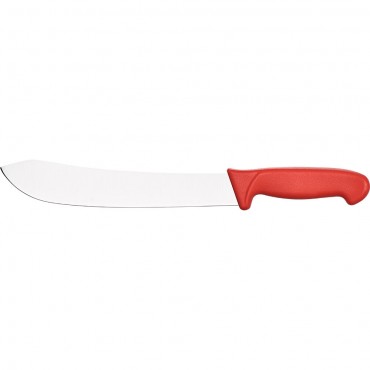 Nóż masarski, HACCP,czerwony, L 250 mm