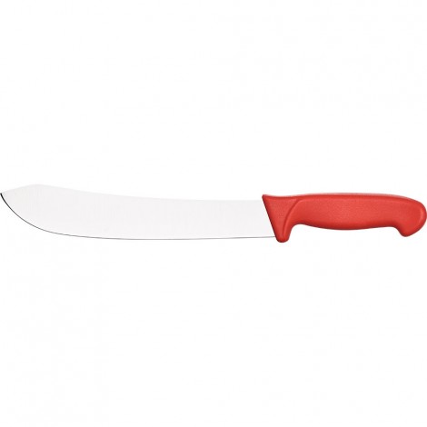 Nóż masarski, HACCP,czerwony, L 250 mm
