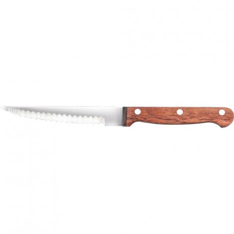 Nóż do steków i pizzy z drewnianą rączką, L 115 mm