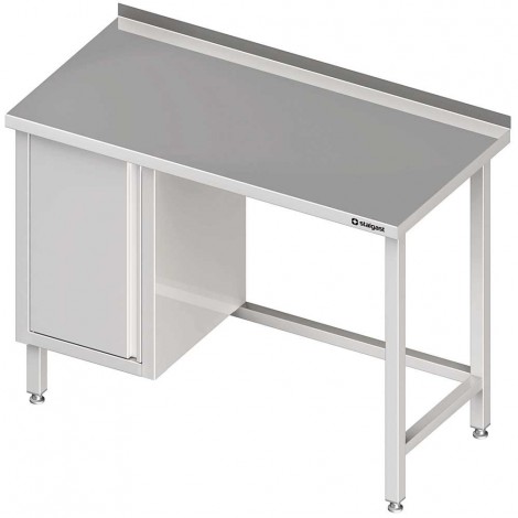 Stół przyścienny z szafką (L),bez półki 1400x600x850 mm