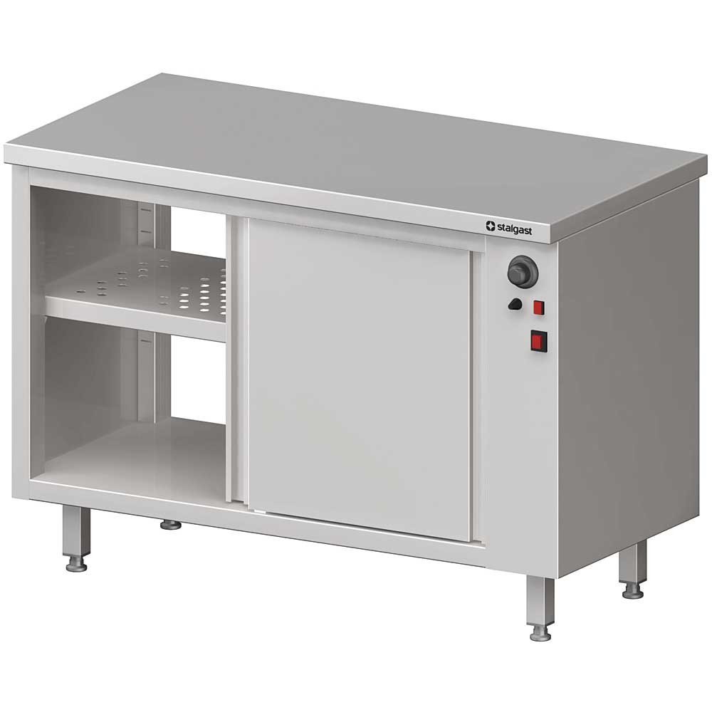 Stół przelotowy, z szafką grzewczą,drzwi suwane 1200x700x850 mm