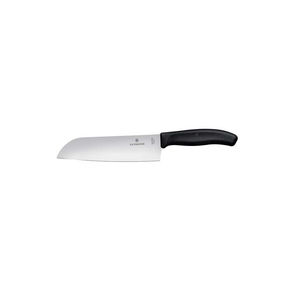 Nóż Santoku ze szlifem kulowym, Victorinox, czarny, (L)298mm