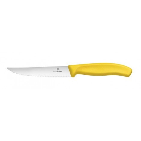 Nóż do steków i pizzy, Victorinox, żółty, (L)232mm