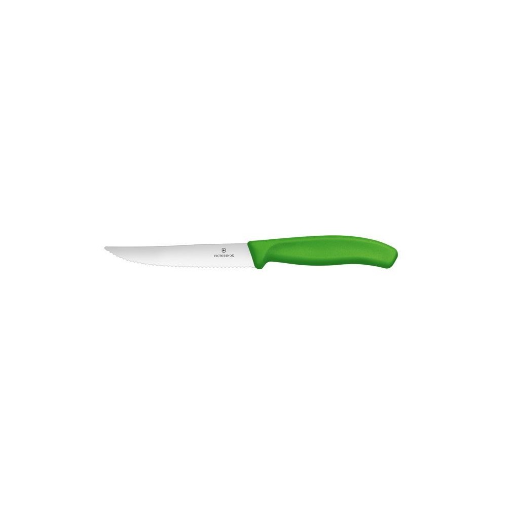 Nóż do steków i pizzy, Victorinox, zielony, (L)232mm