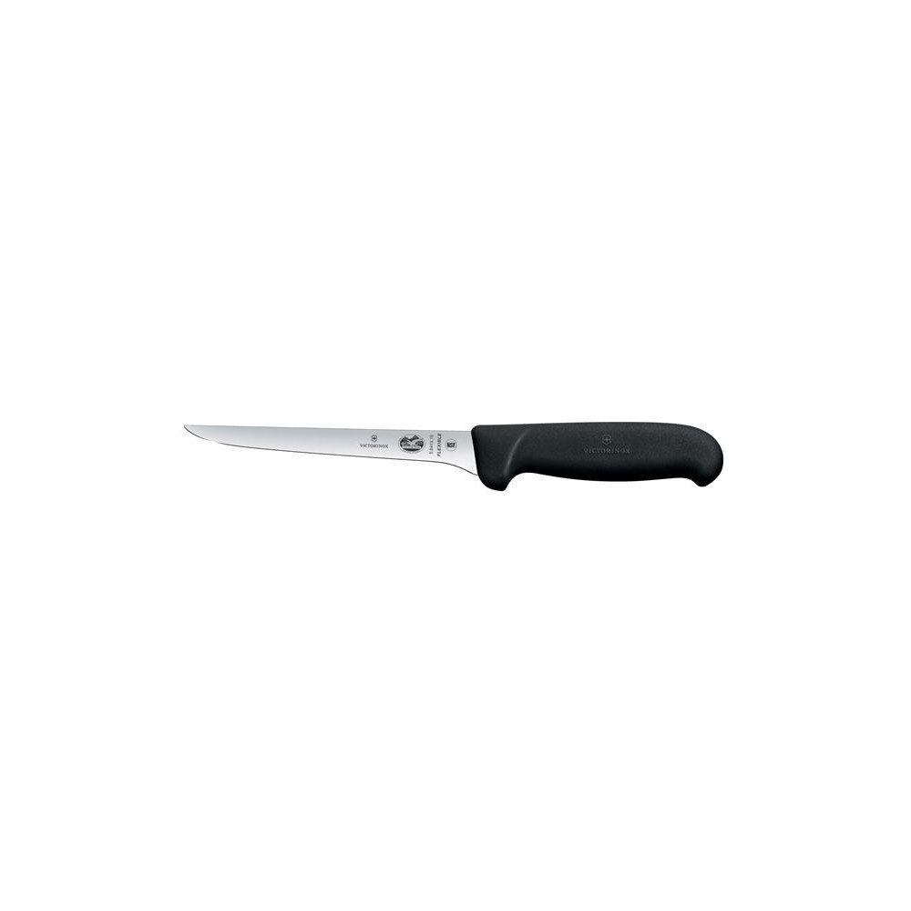 Victorinox Fibrox Nóż do trybowania z zagiętym ostrzem 15 cm, czarny