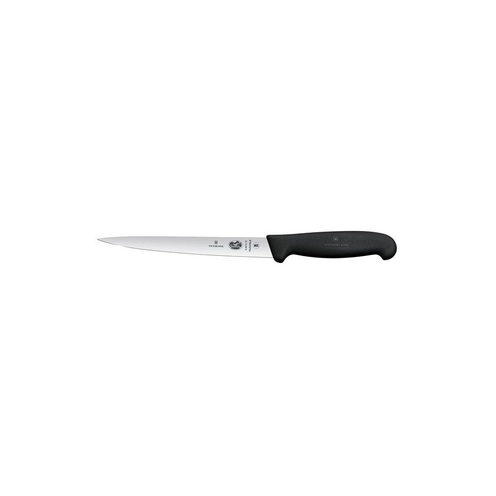 Victorinox Fibrox Nóż do filetowania, bardzo giętki, 18 cm, czarny