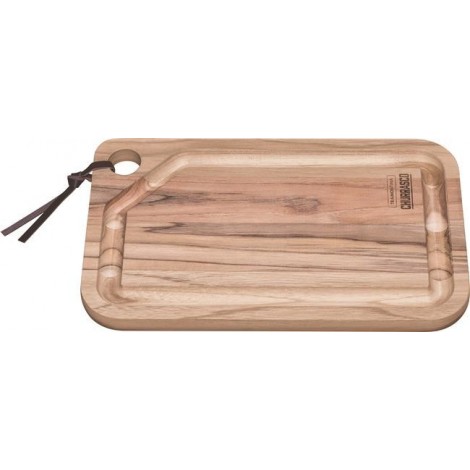 Prostokątna deska do steków 330x200x18 mm linia Churrasco, jasny brąz