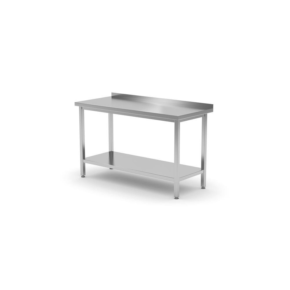 Stół przyścienny z półką - spawany, o wym. 1200x600x850 mm