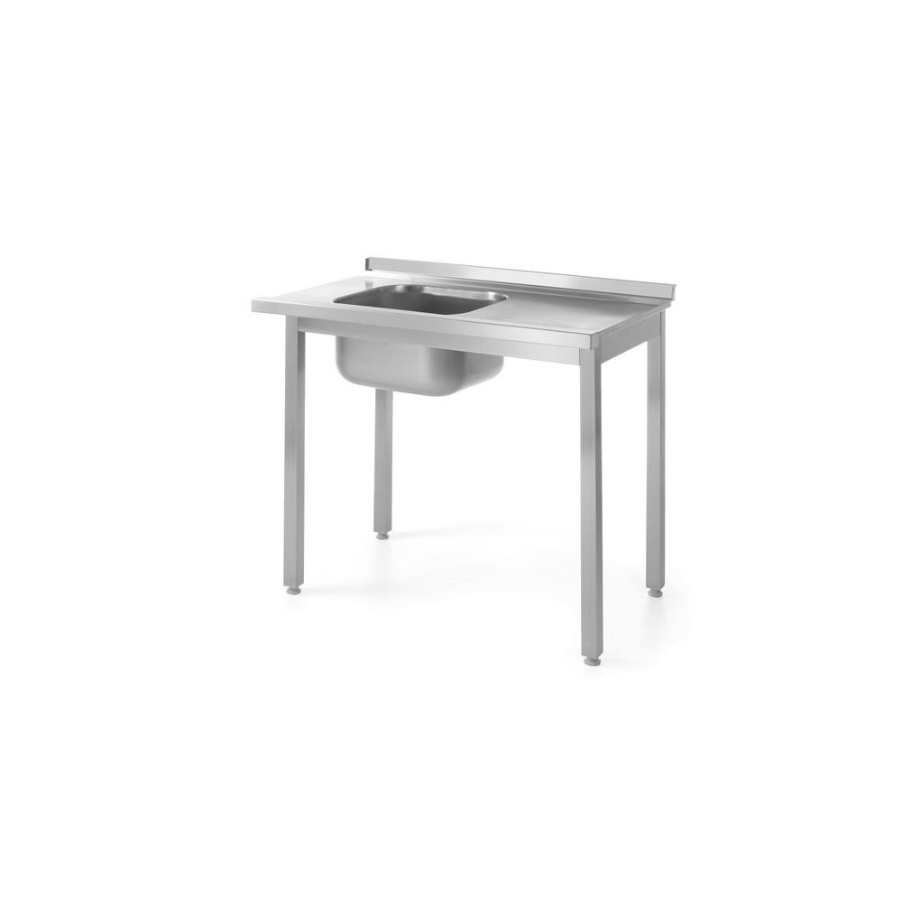 Stół przyścienny z basenem jednokomorowym, HENDI, Profi Line, 600x600x(H)850mm