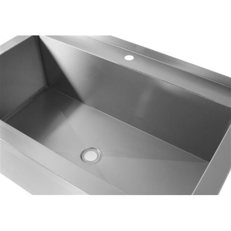 Stół z basenem - spawany, jednokomorowy, głębokość 700 mm, wysokość komory 300 mm, HENDI, Profi Line, 1000x700x(H)850mm