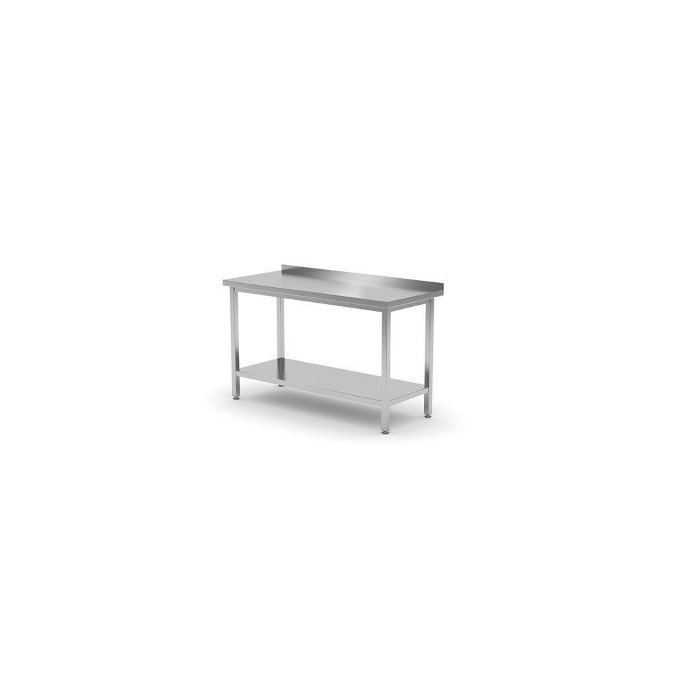 Stół przyścienny z półką - skręcany, głębokość 700 mm, HENDI, Kitchen Line, 1000x700x850 mm, 1000x700x(H)850mm