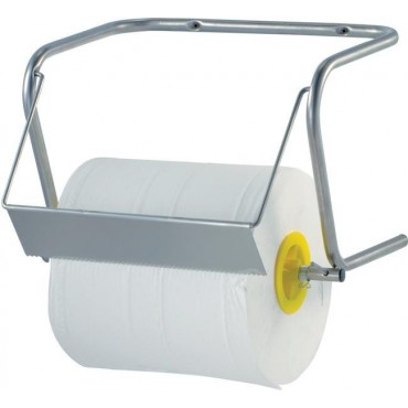 Naścienny, przemysłowy dyspenser na dużą rolkę ręczników papierowych do średnicy max. 350 mm,(h)300 mm, 250x400x(h)280 mm