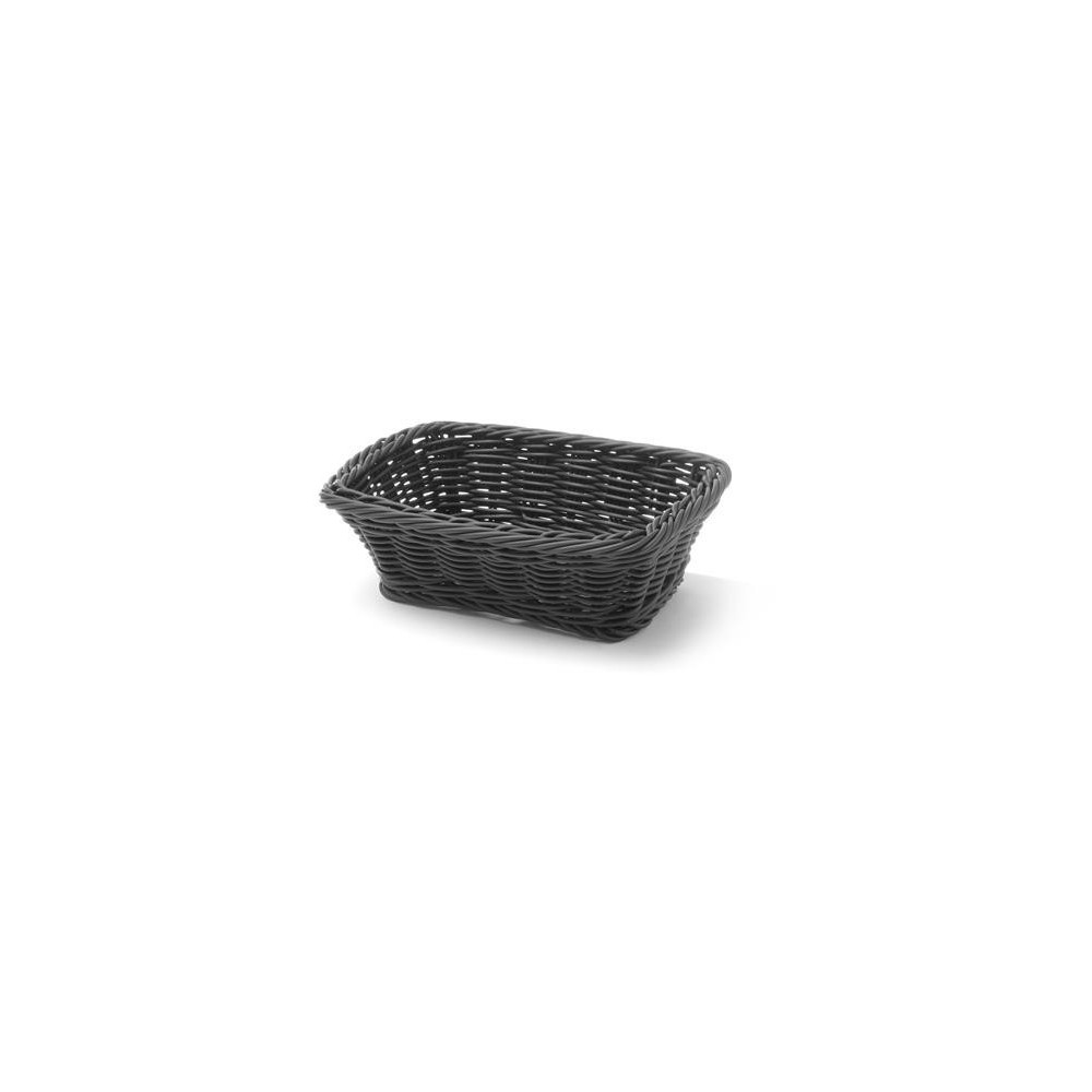 Koszyk prostokątny, czarny, 190x130 mm