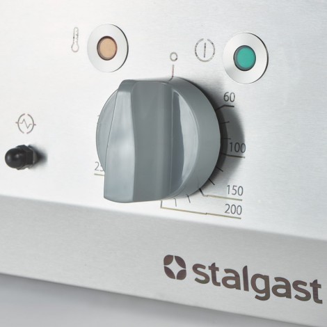 płyta grillowa elektryczna, chromowana, gładko-ryflowana, P 8.1 kW, U 400 V