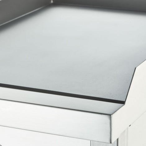 płyta grillowa gazowa, chromowana, gładka, P 6.5 kW, U 230 V, G20