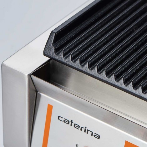 kontakt grill pojedynczy, ryflowany, Caterina, P 1.8 kW