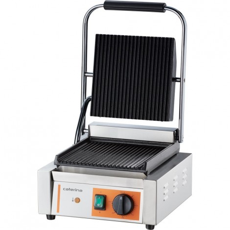 kontakt grill pojedynczy, ryflowany, Caterina, P 1.8 kW