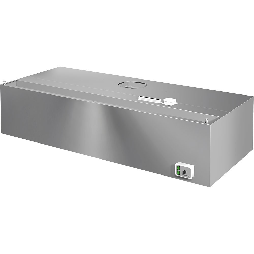 Okap przyścienny, skrzyniowy, ECONOMIC z łap. B,went. E3 i ośw. 2000x900x550 mm