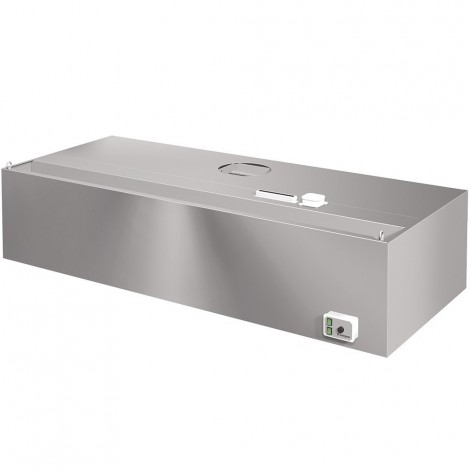 Okap przyścienny, skrzyniowy, ECONOMIC z łap. B,went. E1 i ośw. 1200x900x450 mm