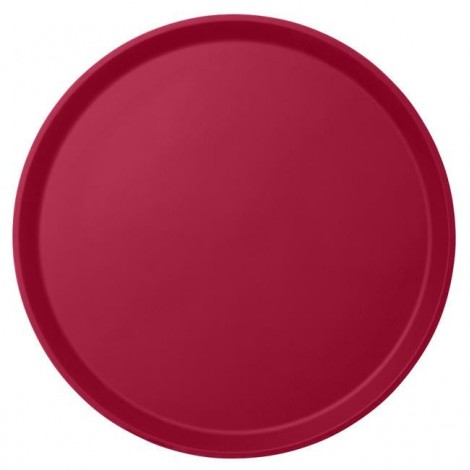 Taca do serwowania CAMBRO CAMTREAD okrągła, antypoślizgowa burgundowa, śr. 355 mm