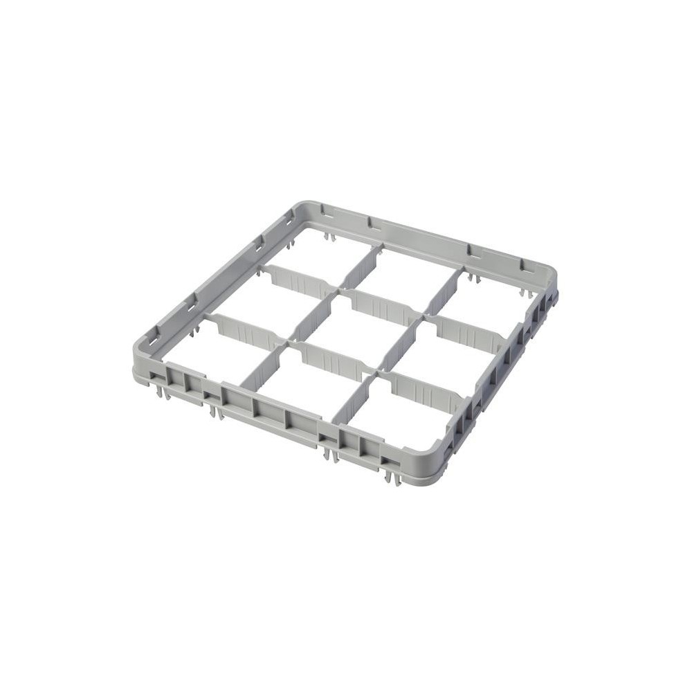 Nadstawka do koszy CAMBRO HALF DROP 500×500 mm szara, model E2 16 przegródek