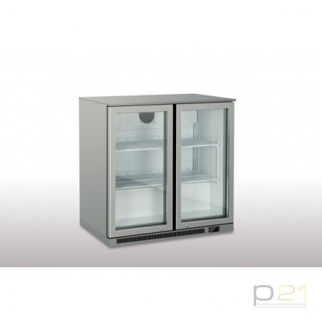 Chlodziarka barowa 2-drzwiowa, drzwi skrzydlowe, poj. 220 l, lakierowana na bialo