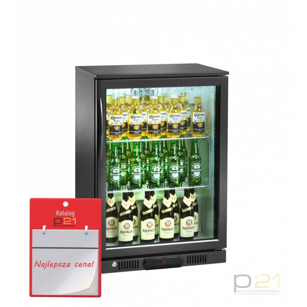 Chłodziarka barowa 1-drzwiowa otwierana, poj. 126 l, wys. 90 cm, AK101BB, Amitek