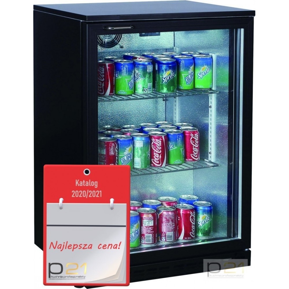 Chłodziarka barowa 1drzwiowa 130l,drzwi skrzydłowe