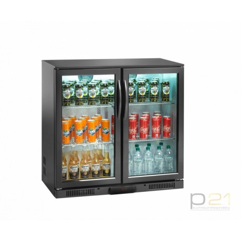 Chłodziarka barowa 2-drzwiowa otwierana, poj. 180 l, wys. 90cm, AK201BB, Amitek