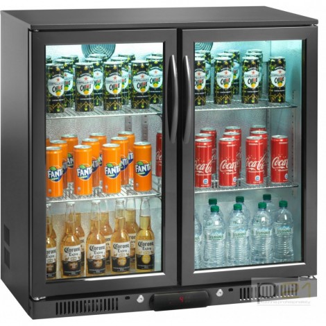 Chłodziarka barowa 2-drzwiowa otwierana, poj. 180 l, wys. 90cm, AK201BB, Amitek