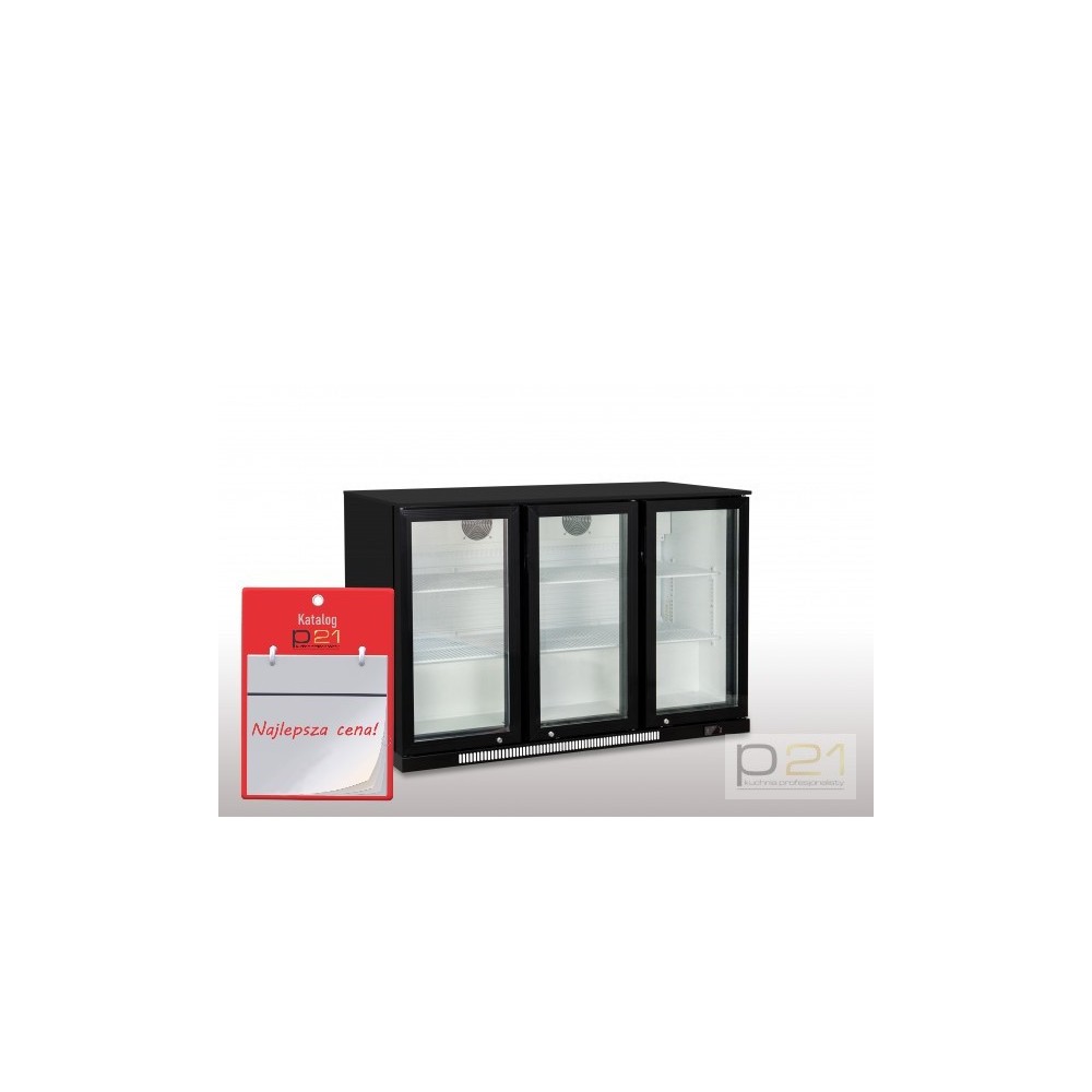 Chłodziarka barowa 3-drzwiowa 335l, drzwi skrzydłowe