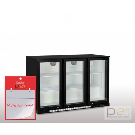 Chłodziarka barowa 3-drzwiowa 335l, drzwi skrzydłowe