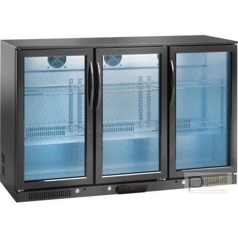 Chłodziarka barowa 3-drzwiowa otwierana, poj. 300 l, wys. 90 cm, AK301BB, Amitek