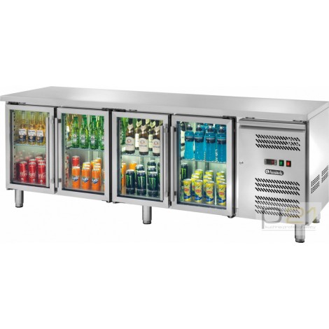 Chłodziarka barowa czterodrzwiowa, 553l , GN1/1, Amitek AK4104TNG