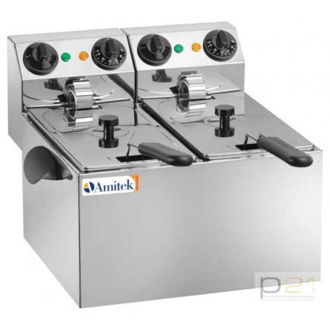 Frytownica elektryczna FE44S, 3200 + 3200 W, Amitek