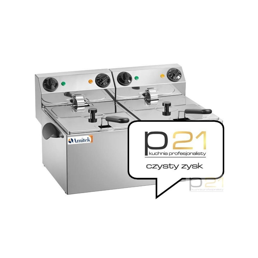 Frytownica elektryczna FE88S, 3600 + 3600 W, Amitek