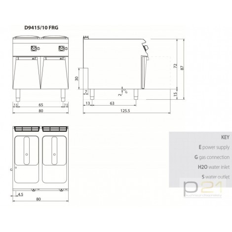 Frytownica gazowa 2 x 15l, 28 kW, Diamante 90, D9415/10FRG, Olis