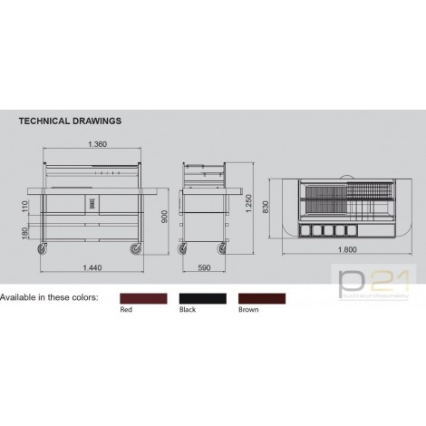 Grill opalany węglem KOPA Robata R120 ST