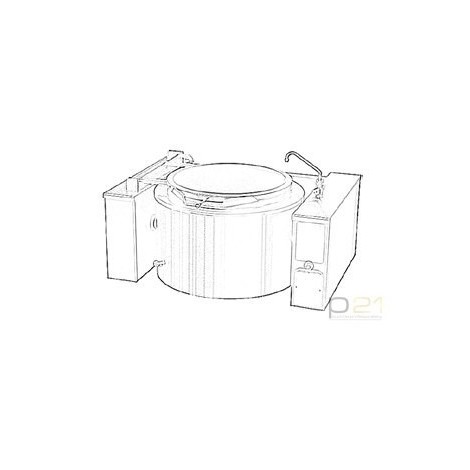 Kocioł przechylny, elektryczny, 300 l, automatyczny przechył, Oversize, OKIE300, Olis