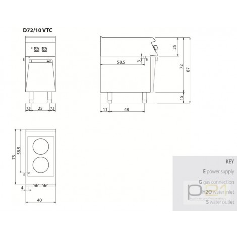 Kuchnia ceramiczna 5 kW, na podstawie, Diamante 700, D72/10 VTC, Olis