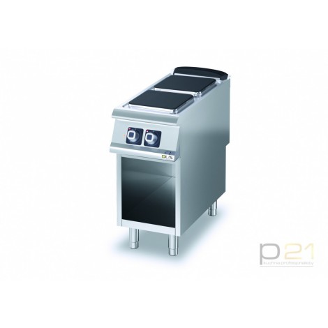 Kuchnia elektryczna 2-palnikowa, na podstawie, 8 kW, kwadratowe palniki, Diamante 90, Olis